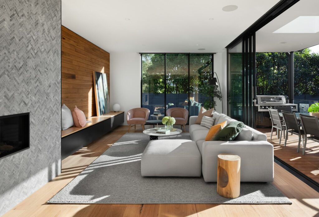Stylish modern rental property interior with open living space and natural light – perfect for Airbnb in Europe 2025