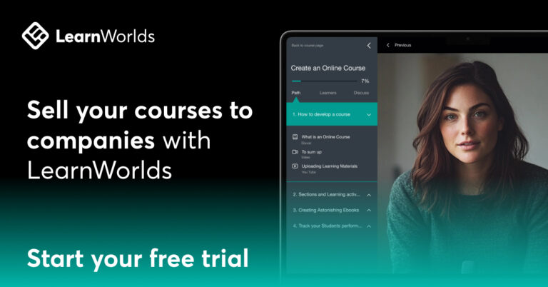 LearnWorlds reviews 2025 – sell your online courses to companies with LearnWorlds platform