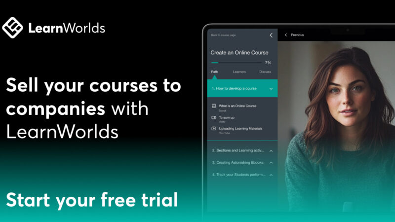 LearnWorlds reviews 2025 – sell your online courses to companies with LearnWorlds platform